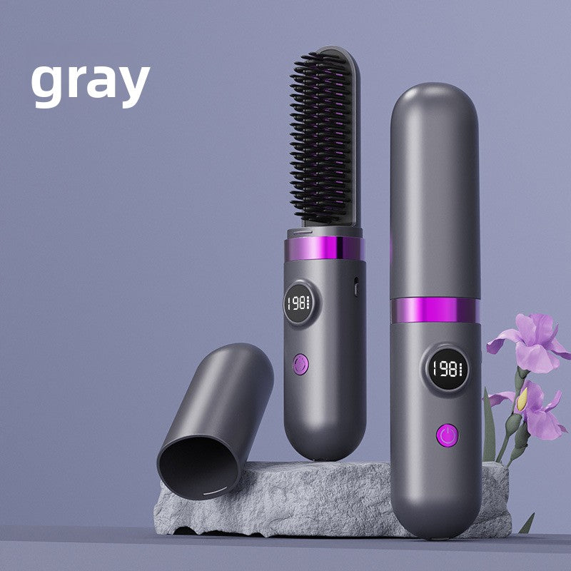 Wireless Hair Straightening and Curling Comb