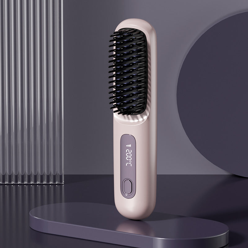 Wireless Hair Straightening and Curling Comb