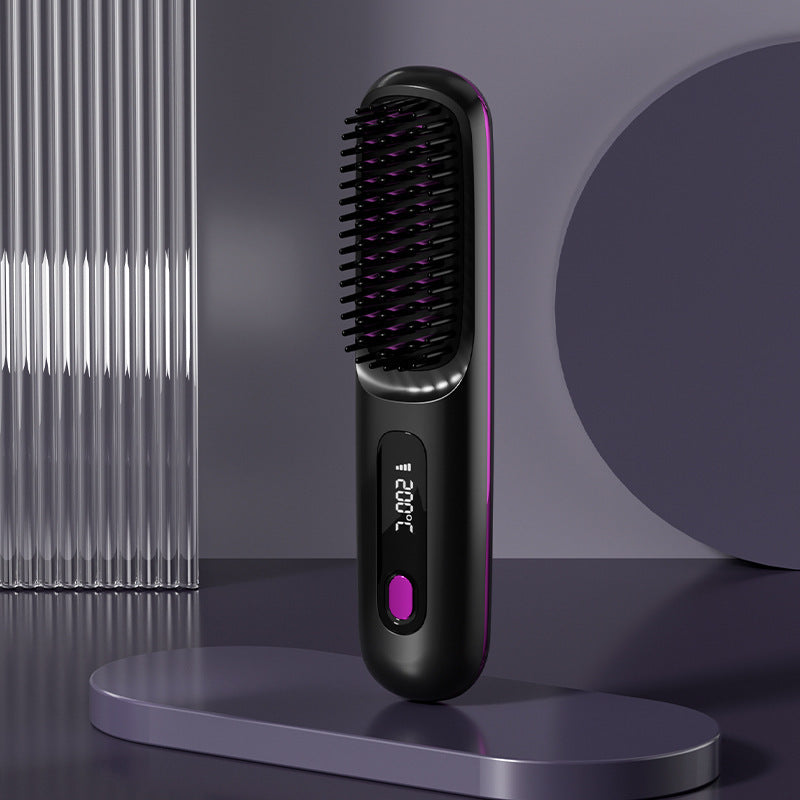 Wireless Hair Straightening and Curling Comb