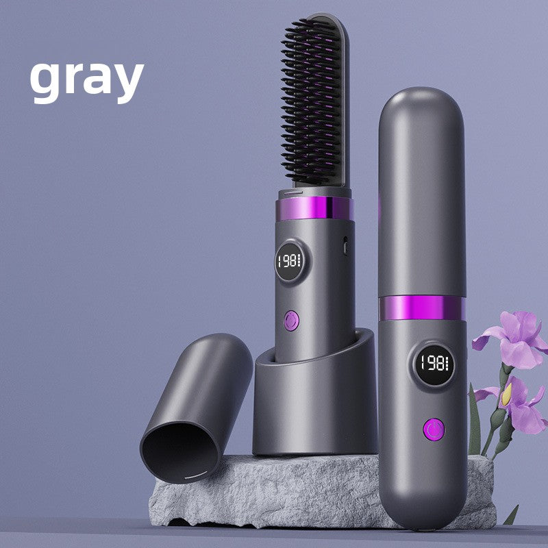 Wireless Hair Straightening and Curling Comb