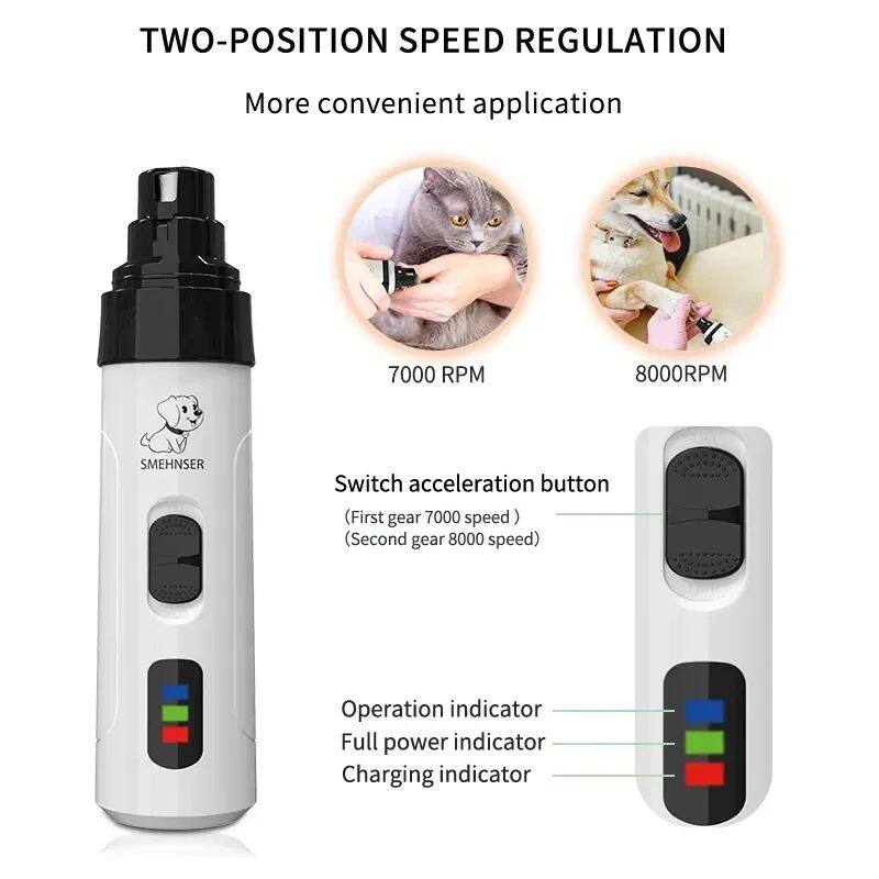 🐾 Electric Pet Nail Grinder for Cats & Dogs