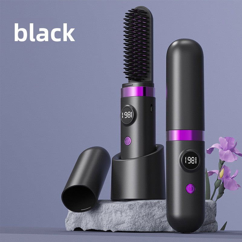 Wireless Hair Straightening and Curling Comb