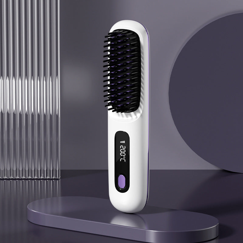 Wireless Hair Straightening and Curling Comb