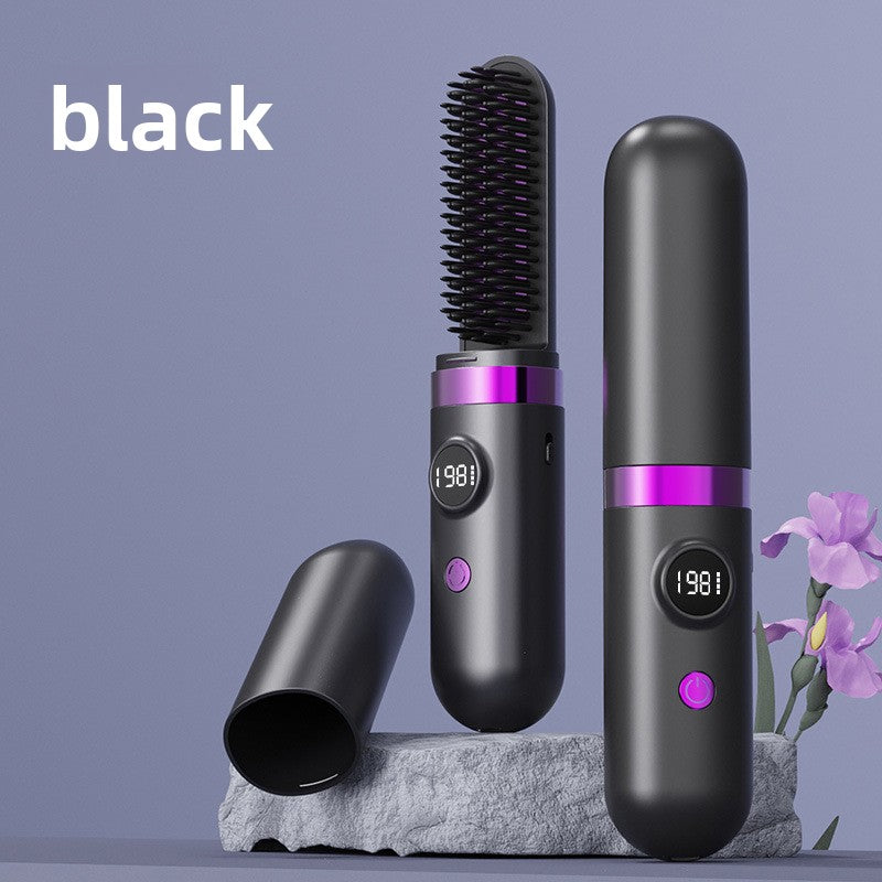 Wireless Hair Straightening and Curling Comb