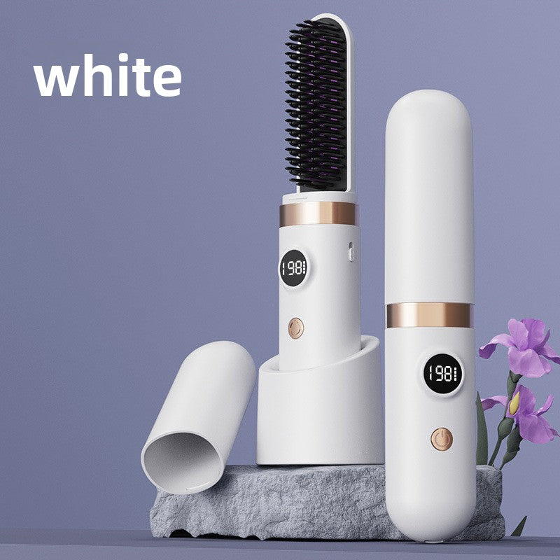 Wireless Hair Straightening and Curling Comb