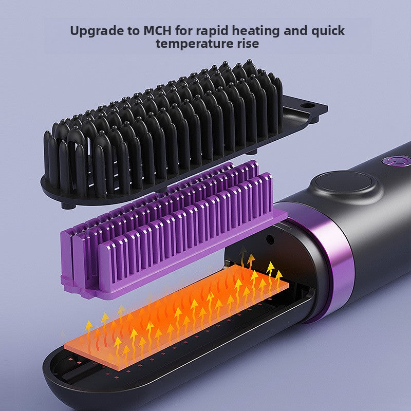 Wireless Hair Straightening and Curling Comb