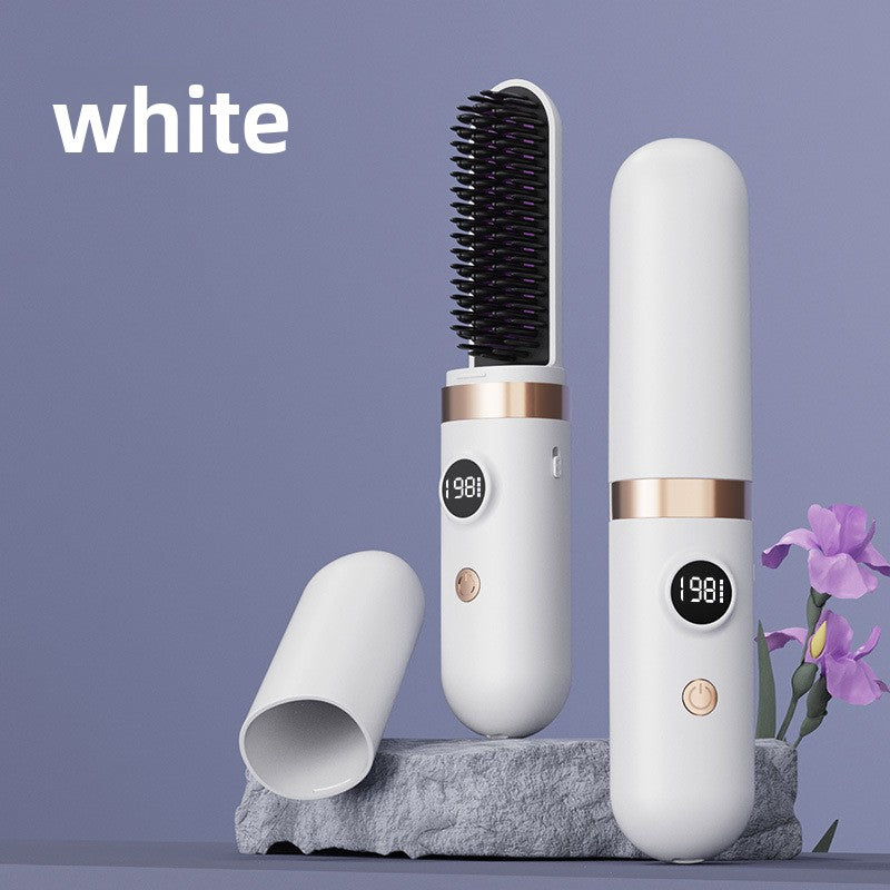 Wireless Hair Straightening and Curling Comb