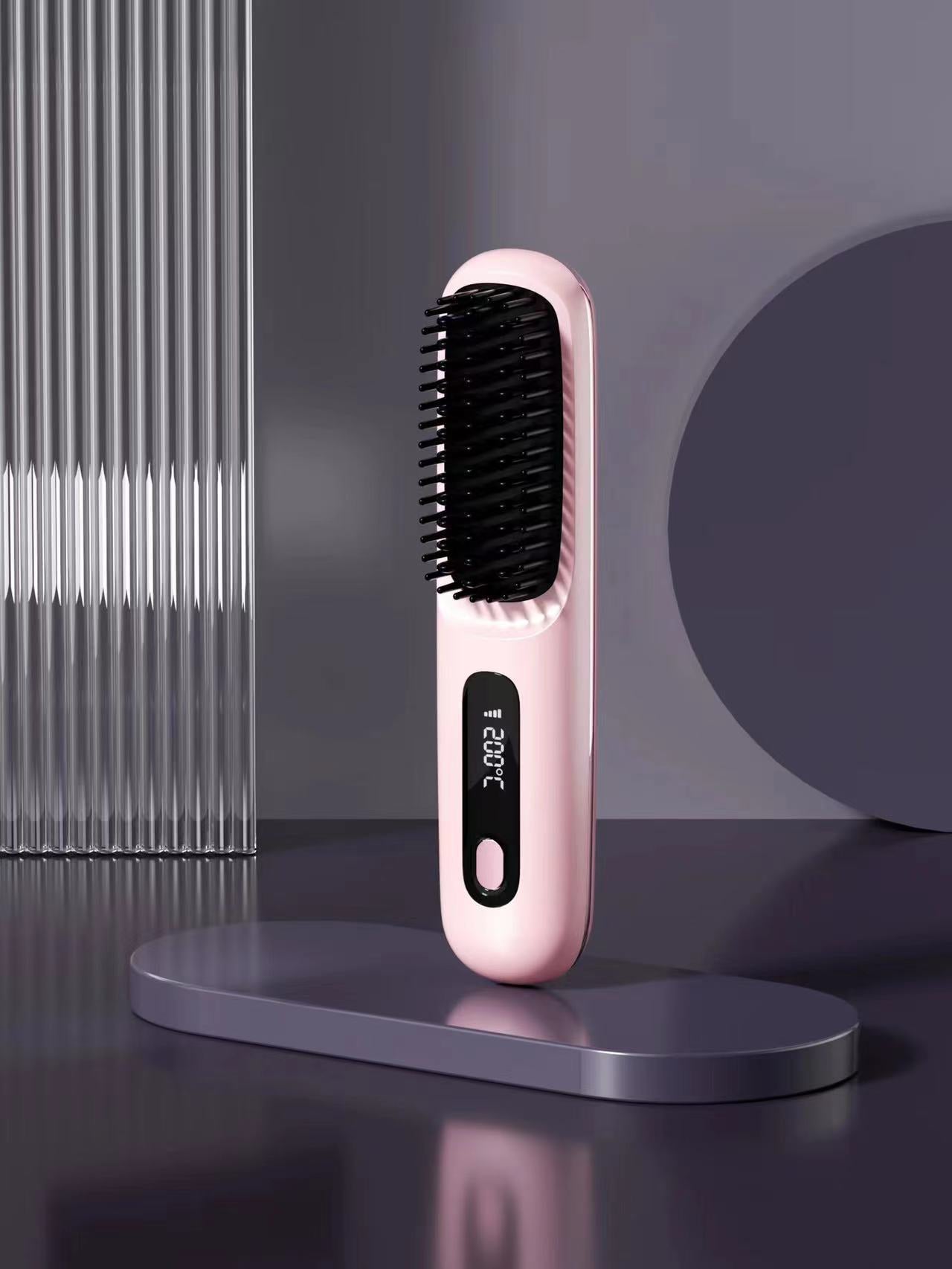 Wireless Hair Straightening and Curling Comb